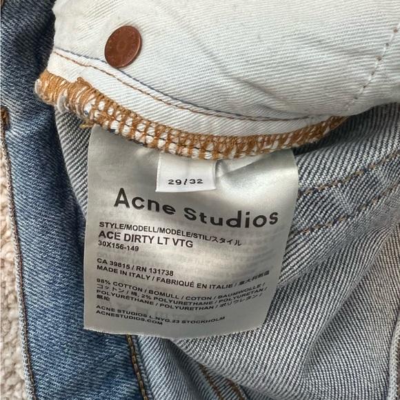 Acne Studios Ace Dirty LT VTG Jeans - Picture 5 of 10